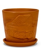 Горшок для цветов «Голландия», 2.6 л, d=17.5 см, h=16 см, керамический, с поддоном, коричневый 10959228