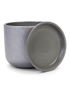 Горшок цветочный с поддоном 3 л, d18/h15,5 см серый керамика, "Перл" (М) 10959231