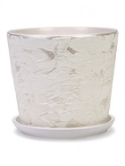 Горшок цветочный с поддоном 4,75 л, d22/h20 см белый керамика, "Венера" (М) 10959232