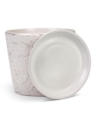 Горшок цветочный с поддоном 4,75 л, d22/h20 см белый керамика, "Венера" (М) 10959232