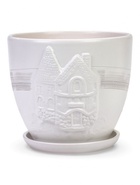 Горшок цветочный с поддоном 5 л, d122/h19,5 см белый керамика, "Голландия" (М) 10959234