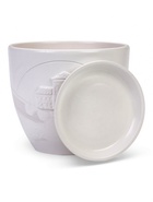 Горшок цветочный с поддоном 5 л, d122/h19,5 см белый керамика, "Голландия" (М) 10959234