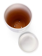 Горшок цветочный с поддоном 5 л, d122/h19,5 см белый керамика, "Голландия" (М) 10959234