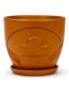 Горшок для цветов «Голландия», 5 л, d=22 см, h=19.5 см, керамический, с поддоном, коричневый 10959237