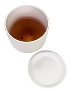 Горшок цветочный с поддоном 5,4 л, d22/h19 см белый керамика, "Перл" (М) 10959238