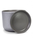 Горшок цветочный с поддоном 5,4 л, d22/h19 см серый керамика, "Перл" (М) 10959239