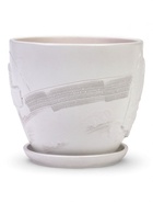 Набор горшков цветочный поддоном 4 шт 0,6 / 1,4 / 2,5 / 5 л керамика белый Галандия 10959241