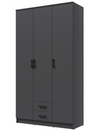 Шкаф прямой трёхстворчатый «Трио», 2 ящика, 1200×482×2200 мм, цвет графит - Фото 2