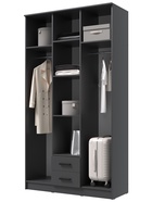 Шкаф прямой трёхстворчатый «Трио», 2 ящика, 1200×482×2200 мм, цвет графит - Фото 3