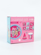 УЦЕНКА Набор бумажной посуды "Подружки", 6 тарелок, 6 стаканов, 6 колпаков, 1 гирлянда 10970464