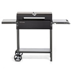 УЦЕНКА Мангал «МАН 205», 128.5×52×90 см, 2 мм, колёса, боковые полки, крышка, термометр - Фото 2