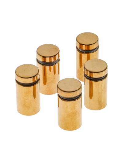 УЦЕНКА Дистанционный держатель для табличек, 16×30 мм, цвет золото, набор 5 шт.