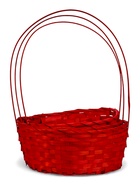 Набор корзин 3 шт 22х18x10 24х19x10 27х21x10 см ручка h=24/26/28 см Розовый - фото 809369353