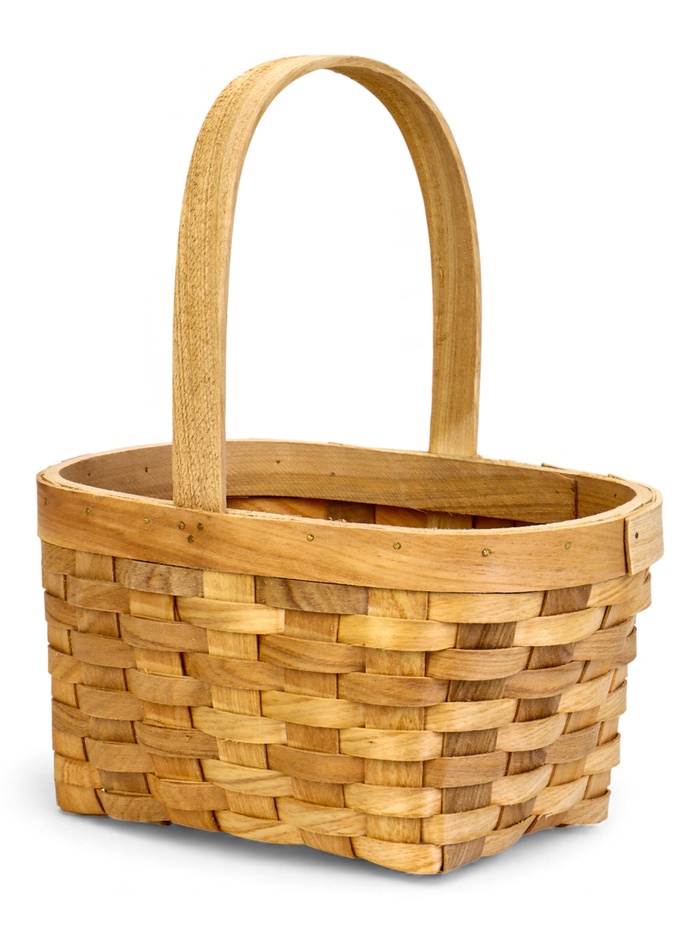 Корзина плетёная для хранения, 22×15.5×12 см, ручка h=13, секвойя, Greengo - Фото 1