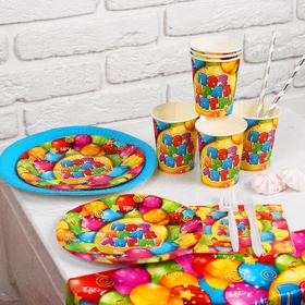 {{photo.Alt || photo.Description || 'УЦЕНКА Набор бумажной посуды «Яркий праздник» на 6 персон'}}