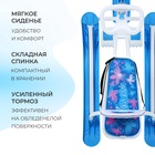 УЦЕНКА Снегокат «Тимка спорт 4-1» с бабочками, со спинкой, белый, голубой, ТС4-1/БТ Nika 10970541