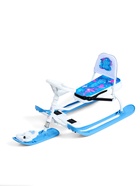 УЦЕНКА Снегокат «Тимка спорт 4-1» с бабочками, со спинкой, белый, голубой, ТС4-1/БТ Nika 10970541