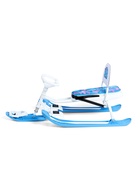 УЦЕНКА Снегокат «Тимка спорт 4-1» с бабочками, со спинкой, белый, голубой, ТС4-1/БТ Nika - Фото 8