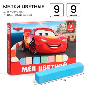 {{photo.Alt || photo.Description || 'УЦЕНКА Мелки цветные школьные 9шт "Тачки", прямоугольные'}}