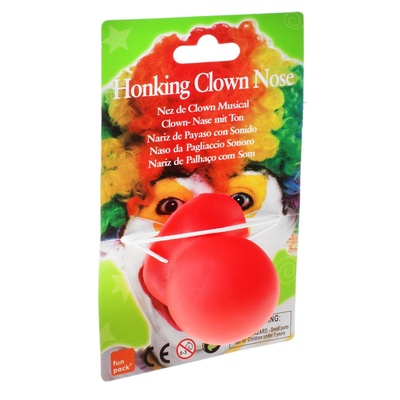 УЦЕНКА Нос клоуна пикалка 6*5 см