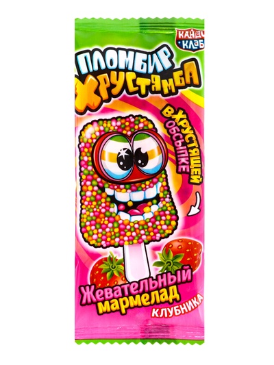 Жевательный мармелад «Пломбир Хрустямба», в хрустящей обсыпке, ассорти, 15 г