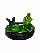 Садовая фигура из полистоуна «Лягушка на шине», 14×13×9.5 см, водоплавающая - Фото 4
