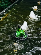 Садовая фигура 14 х 13 х 9,5 см "Лягушка на шине" Водоплавающая 10924233