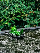 Садовая фигура 14 х 13 х 9,5 см "Лягушка в шине" Водоплавающая 10924234