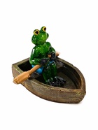 Садовая фигура 14 х 13 х 9,5 см "Лягушка в лодке" Водоплавающая 10924235
