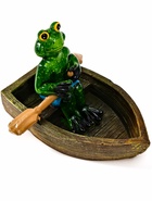 Садовая фигура 14 х 13 х 9,5 см "Лягушка в лодке" Водоплавающая 10924235