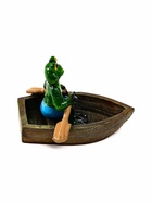 Садовая фигура 14 х 13 х 9,5 см "Лягушка в лодке" Водоплавающая 10924235