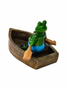 Садовая фигура 14 х 13 х 9,5 см "Лягушка в лодке" Водоплавающая 10924235