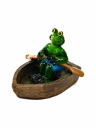 Садовая фигура 14 х 13 х 9,5 см "Лягушка в лодке" Водоплавающая 10924235