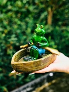 Садовая фигура 14 х 13 х 9,5 см "Лягушка в лодке" Водоплавающая 10924235