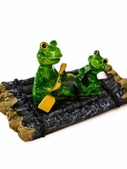 Садовая фигура 17 х 11 х 9,5 см "Лягушки на плоту" Водоплавающая 10924236