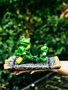 Садовая фигура 17 х 11 х 9,5 см "Лягушки на плоту" Водоплавающая 10924236