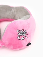 Подушка для путешествий бархатная формовая "Самолет", розовая 10911163