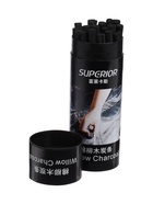 Уголь натуральный 20 штук, d=5-7 мм, в картонном тубусе, черный 10911679