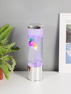 Светильник "Аквариум с рыбками" LED RGB 4,5Вт USB серебро 8,7х8,7х27 см - фото 63233318