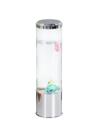 Светильник «Аквариум с рыбками», LED, RGB, 4.5 Вт, USB, серебряный, 8.7×8.7×27 см