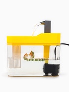 Фонтан для кошек и собак 1,5 л, 16,5 х 11,5 х 12 см, евророзетка, жёлтый 10923434