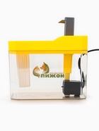 Фонтан для кошек и собак 1,5 л, 16,5 х 11,5 х 12 см, евророзетка, жёлтый 10923434