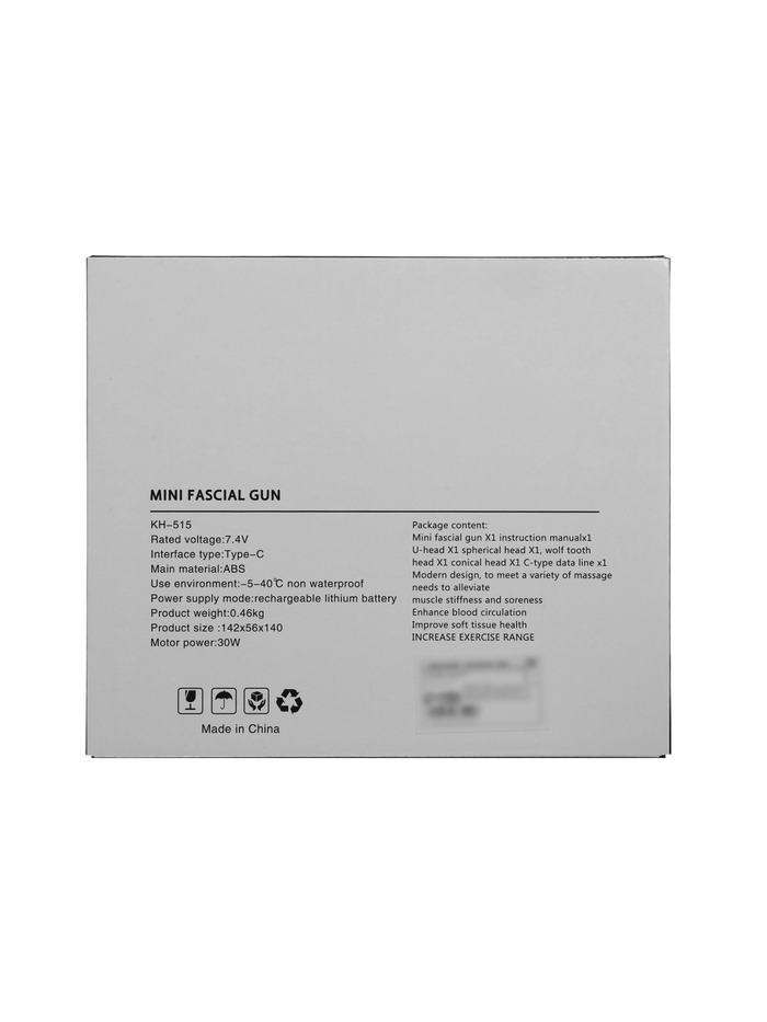 Массажёр для тела LEM-02, перкуссионный, 4 насадки, 6 режимов, 1800-3200 об/мин - фото 51925068