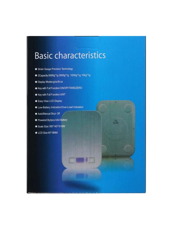 Весы кухонные LVE-028, электронные, до 5 кг, от батареек ААА×2, металл - фото 51925073