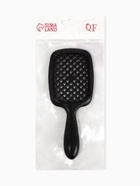 Расчёска массажная прям-к 7,5*17±1см черн пак QF 10934381