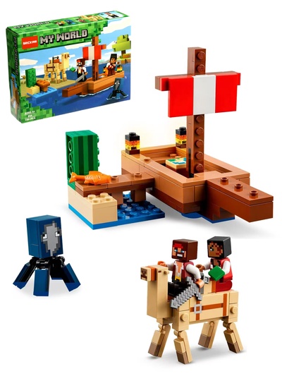 Конструктор блочный «Мой Мир. Путешествие пиратского корабля», 166 деталей