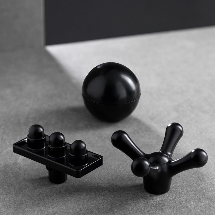 Массажёр для тела LEM-11, перкуссионный, 9 насадок, 9 режимов, чёрный - фото 51881439