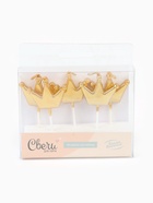 Свечи для торта «Короны», золото, 3,5 х 2,5 см, 5 шт - фото 14998927