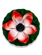 Садовый светильник для водоемов 28 х 28 х 9 см на солнечной бат-е "Лотос" красный N008 10933413