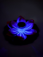 Садовый светильник для водоемов 28 х 28 х 9 см на солнечной бат-е "Лотос" красный N008 10933413